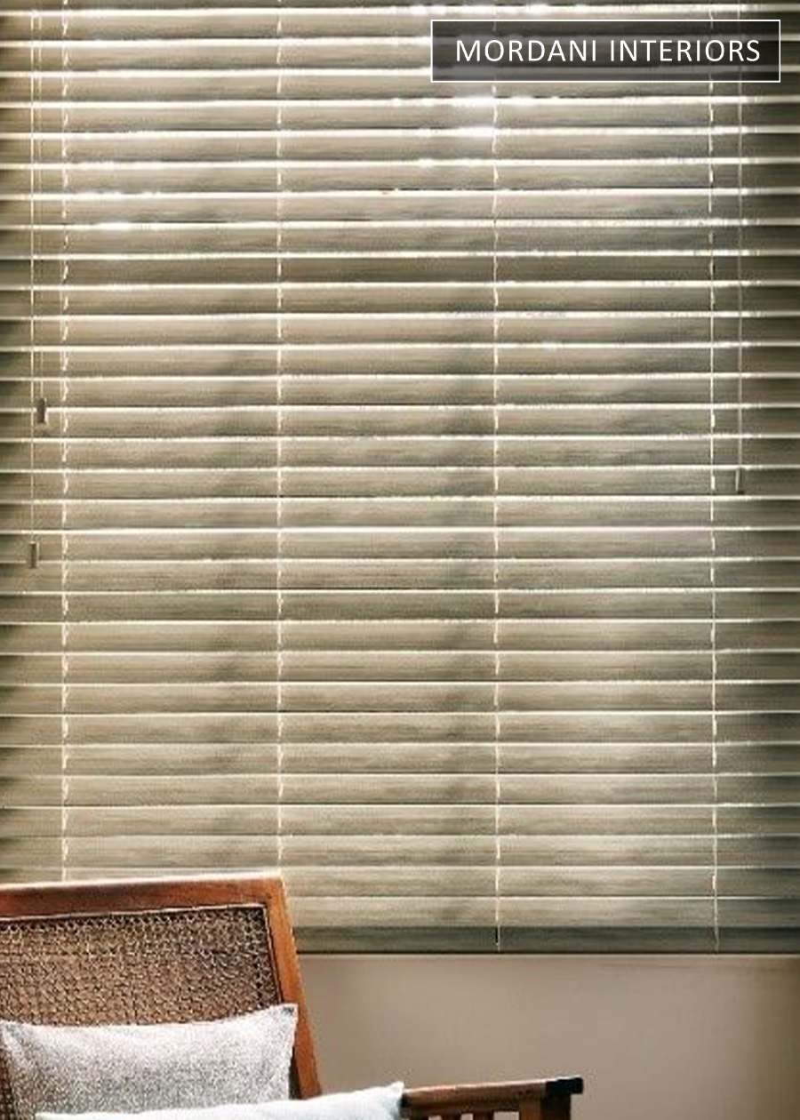 Distressed Slate Wooden Venetian Blinds